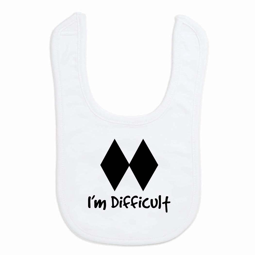 ChalkTalkSPORTS skiing baby bib front view shows soft microfiber comfort.
