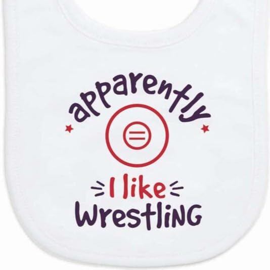 ChalkTalkSPORTS wrestling baby bib features a popular design to spark joy.