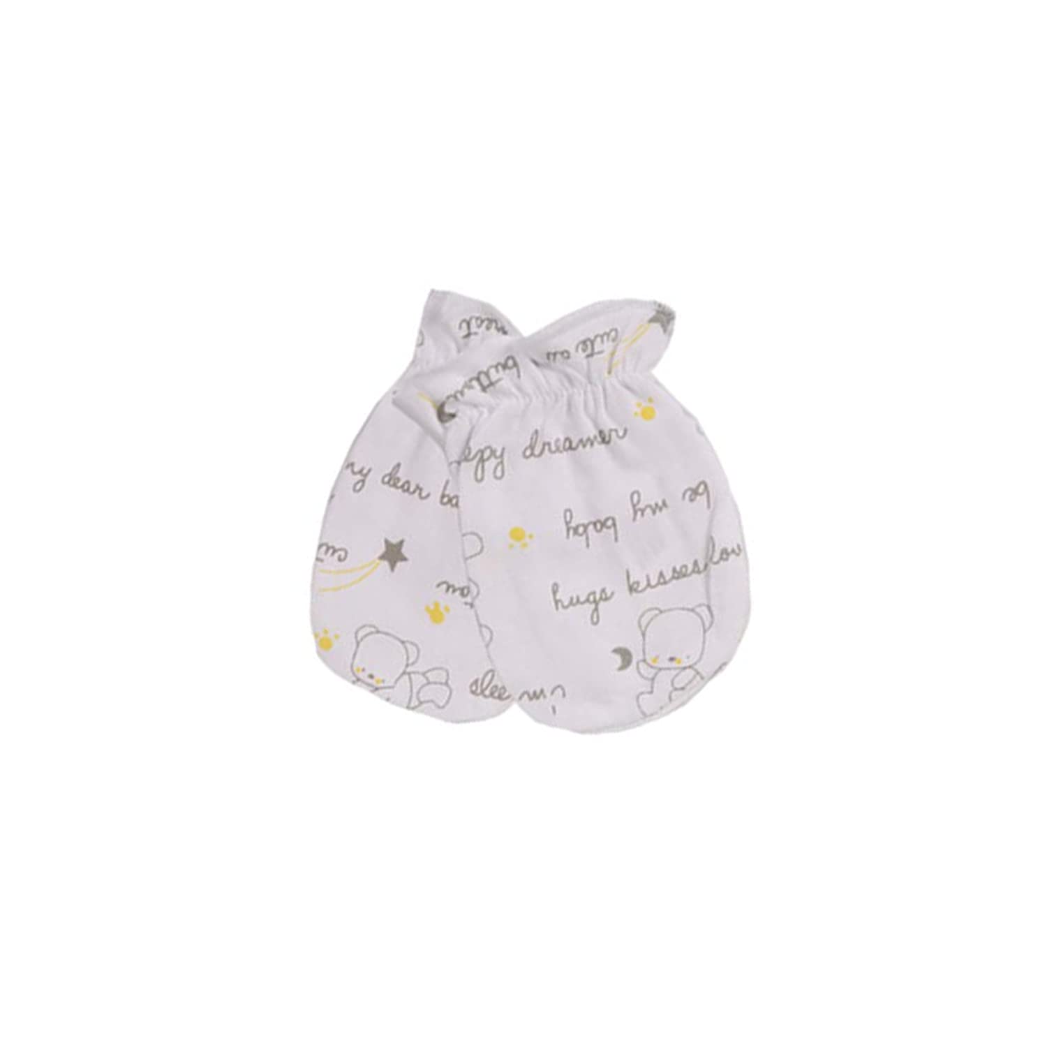 Chamie newborn mittens flatlay—easy style and scratch protection for delicate skin