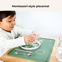 Raised edge design helps catch spills for easy cleanup
