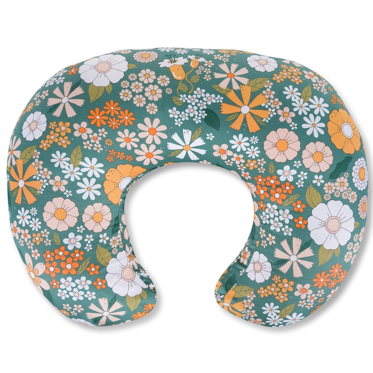 CHANGX3KB nursing pillow with flower green cover supports comfortable breastfeeding