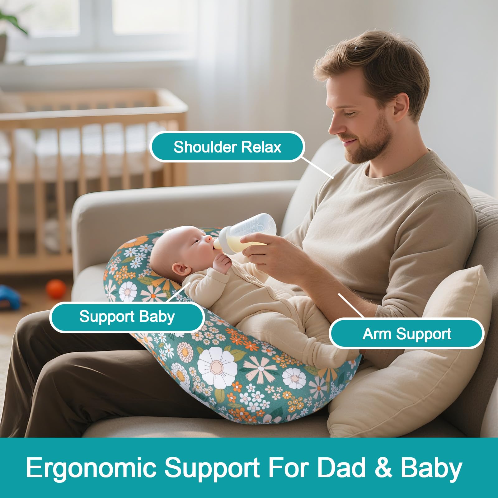 CHANGX3KB nursing pillow machine washable cover keeps care simple