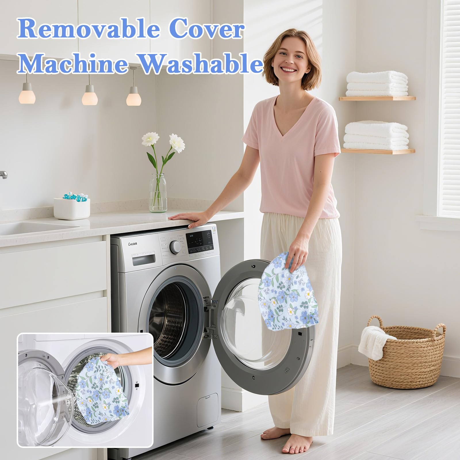 CHANGX3KB nursing pillow cover is machine washable and durable for daily use