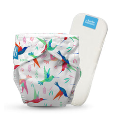 Charlie Banana Colibri Birdy diaper with soft edge-to-edge fabric for gentle skin contact.