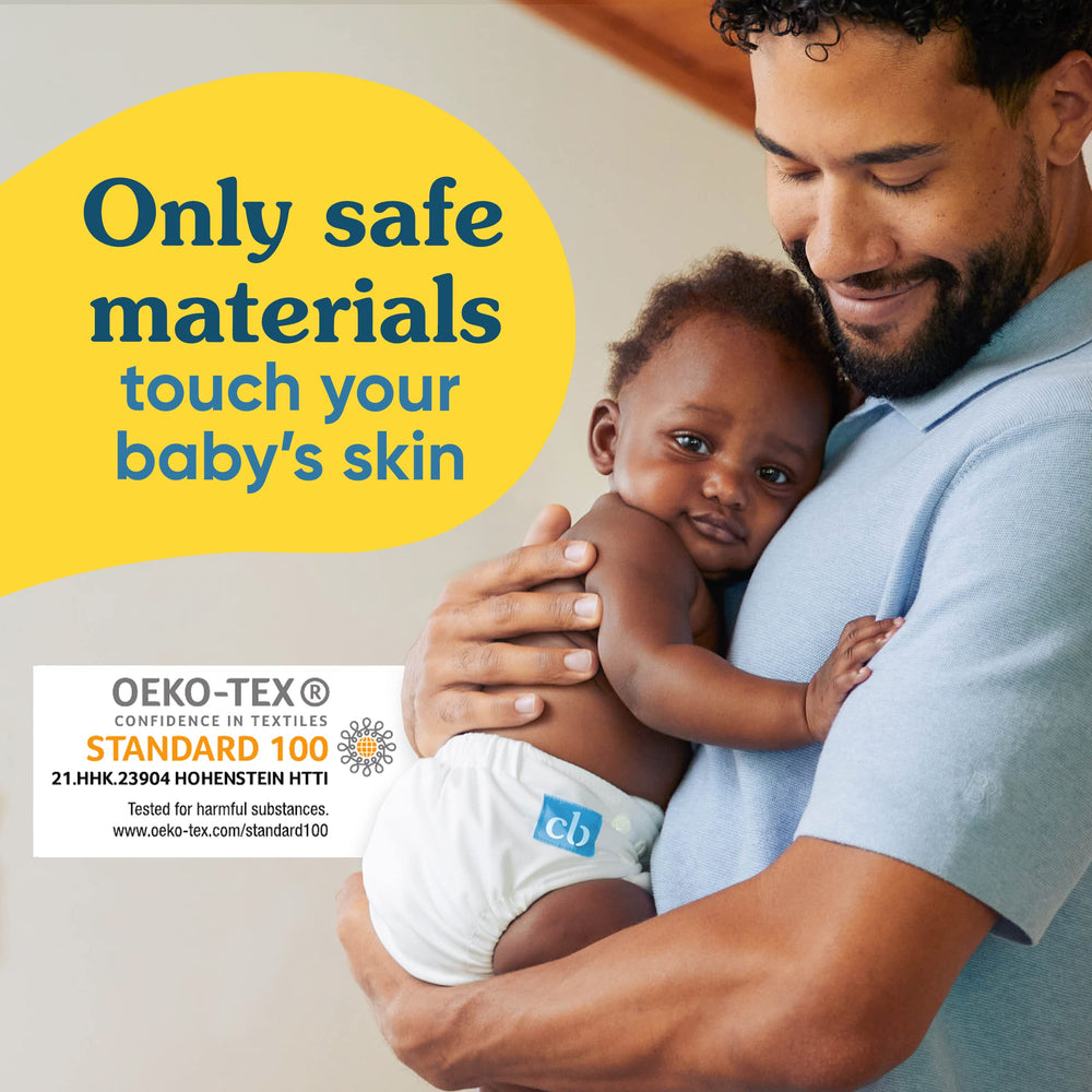 Charlie Banana cloth diaper is reusable and washable for sustainable baby care.