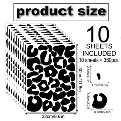 CharmFlo leopard wall decals sheet 8.6 by 11.8 inches for easy art.