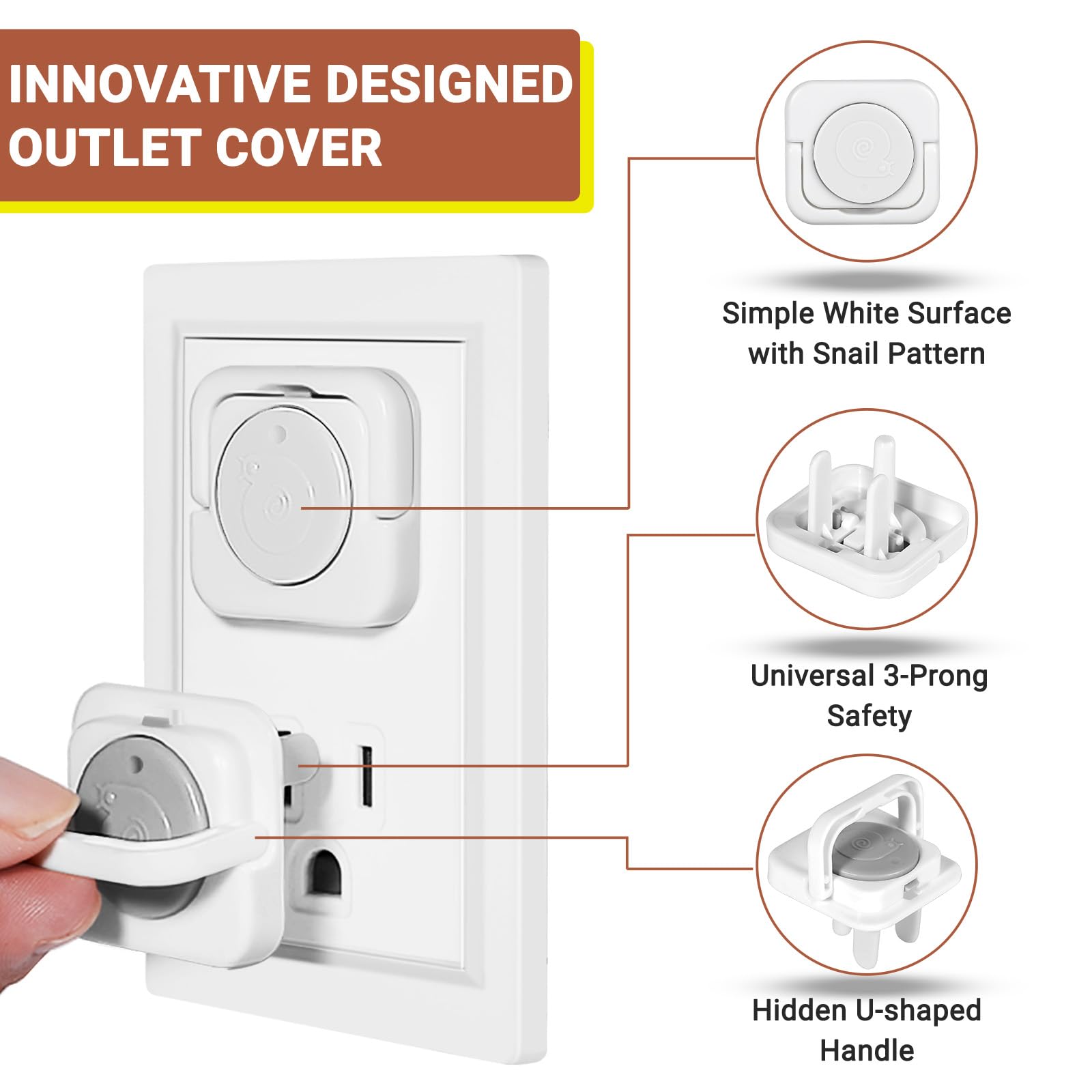 CharmRegion ABS-material outlet covers for durable, reusable protection.