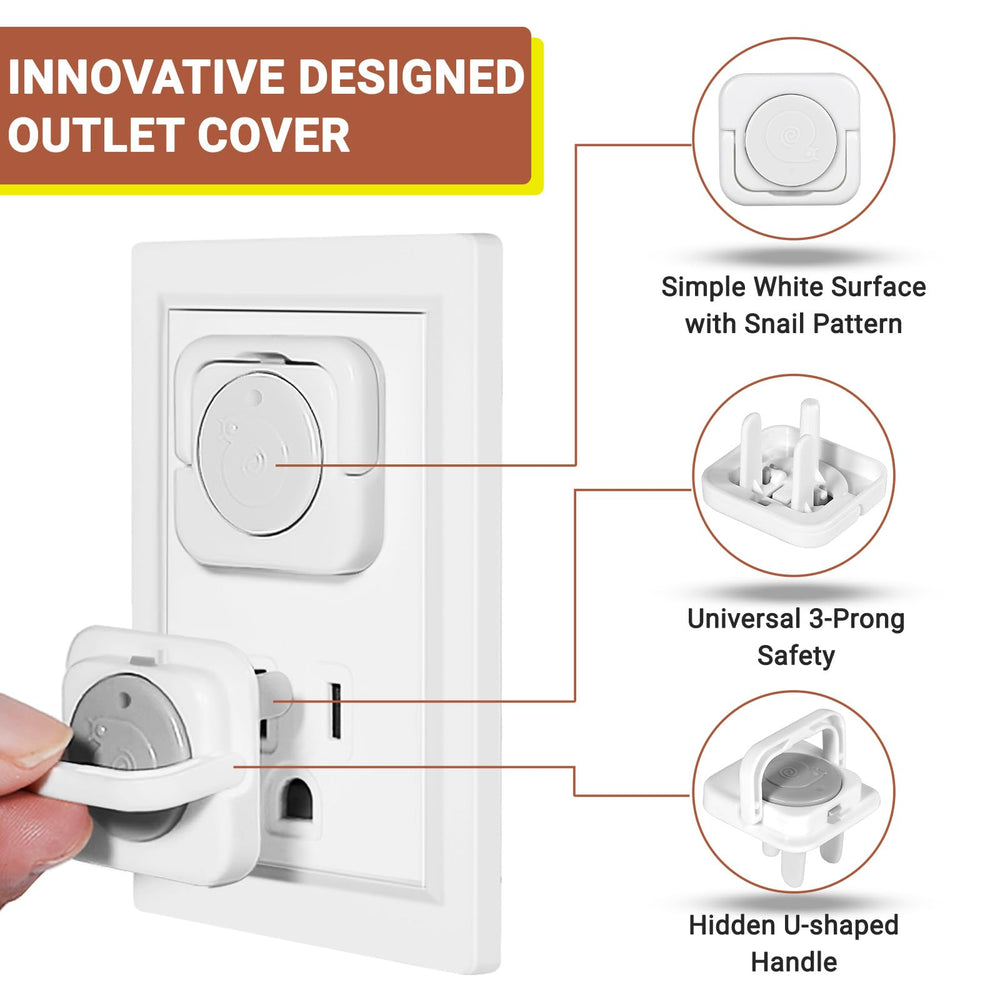 CharmRegion ABS-material outlet covers for durable, reusable protection.