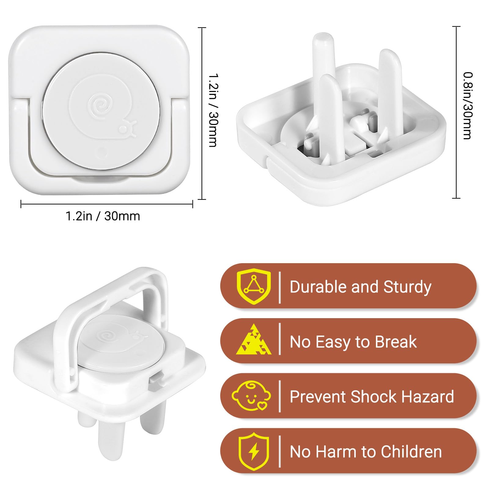 CharmRegion hidden-handle outlet cover demonstrates easy adult removal.