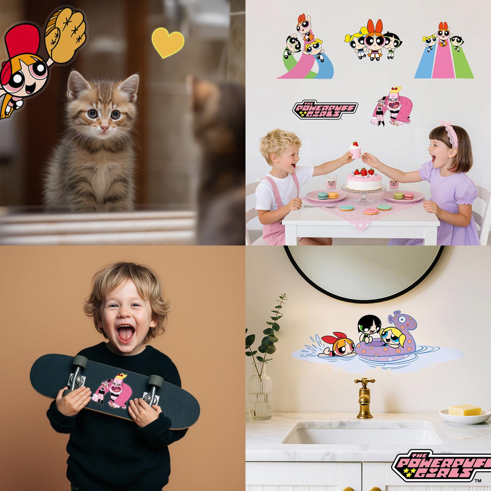 Charon Powerpuff Girls wall decals for room DIY customization.