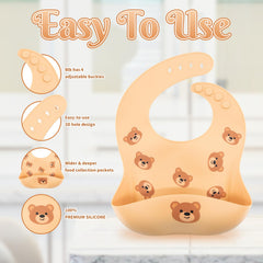 CHCC Bear bowl with deep rim helps capture food and reduce mess