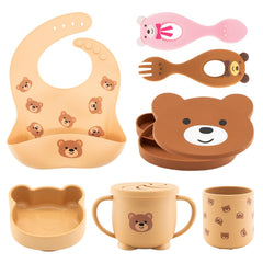 CHCC Bear snack cup in silicone with spill-free design for busy mealtimes