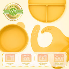 CHCC silicone bowl with sturdy base keeps food in place