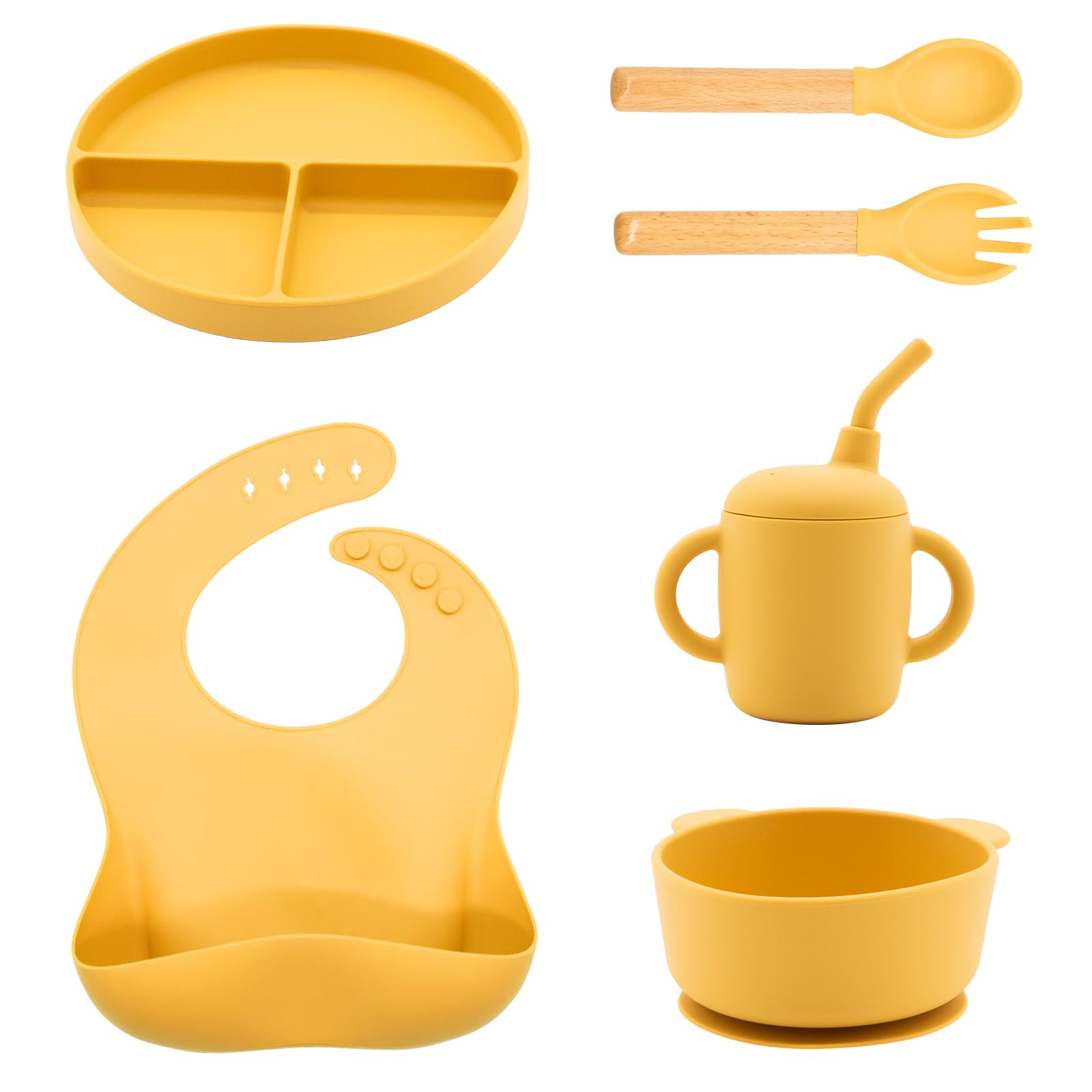 CHCC silicone baby feeding set cup - easy-grip sippy cup for developing feeding skills