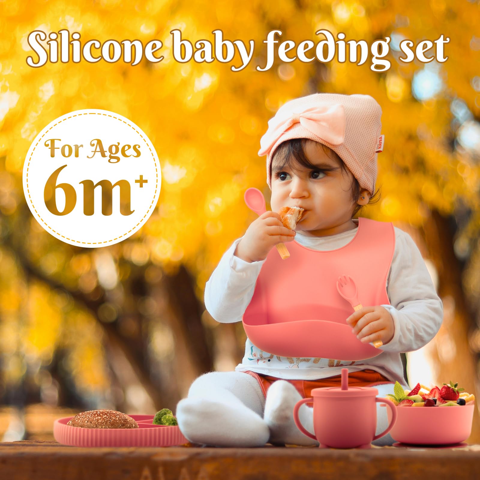 CHCC silicone snack lid with deep pocket to catch crumbs