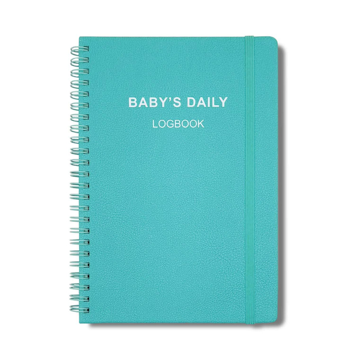 Cheericome Baby's Daily Log Book with teal PU cover for easy daily tracking.