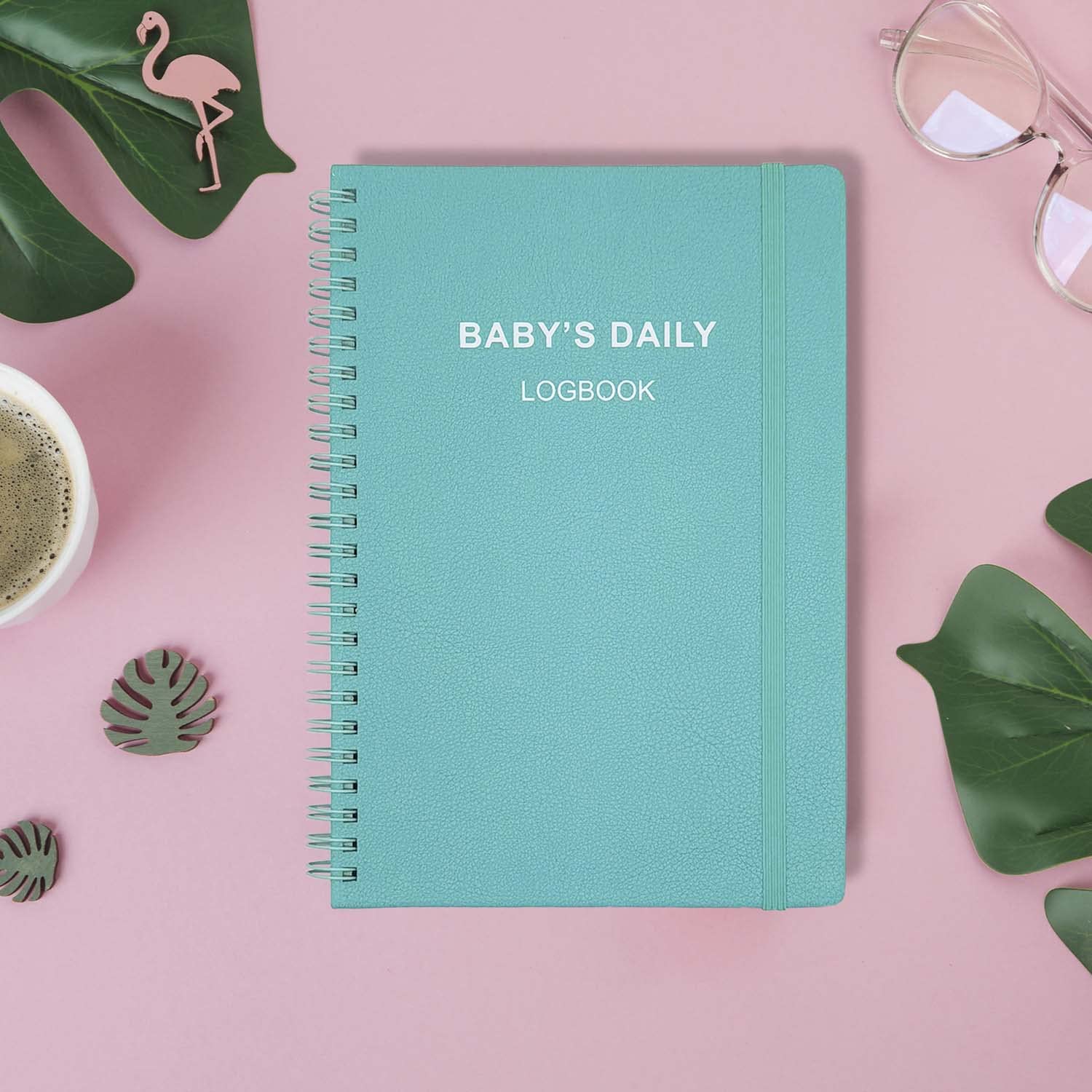 Cheericome waterproof teal PU cover protects pages during daily use.
