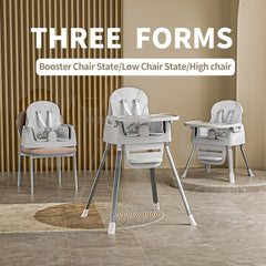 CheerKid portable highchair doubles as a dining chair for toddlers during meals
