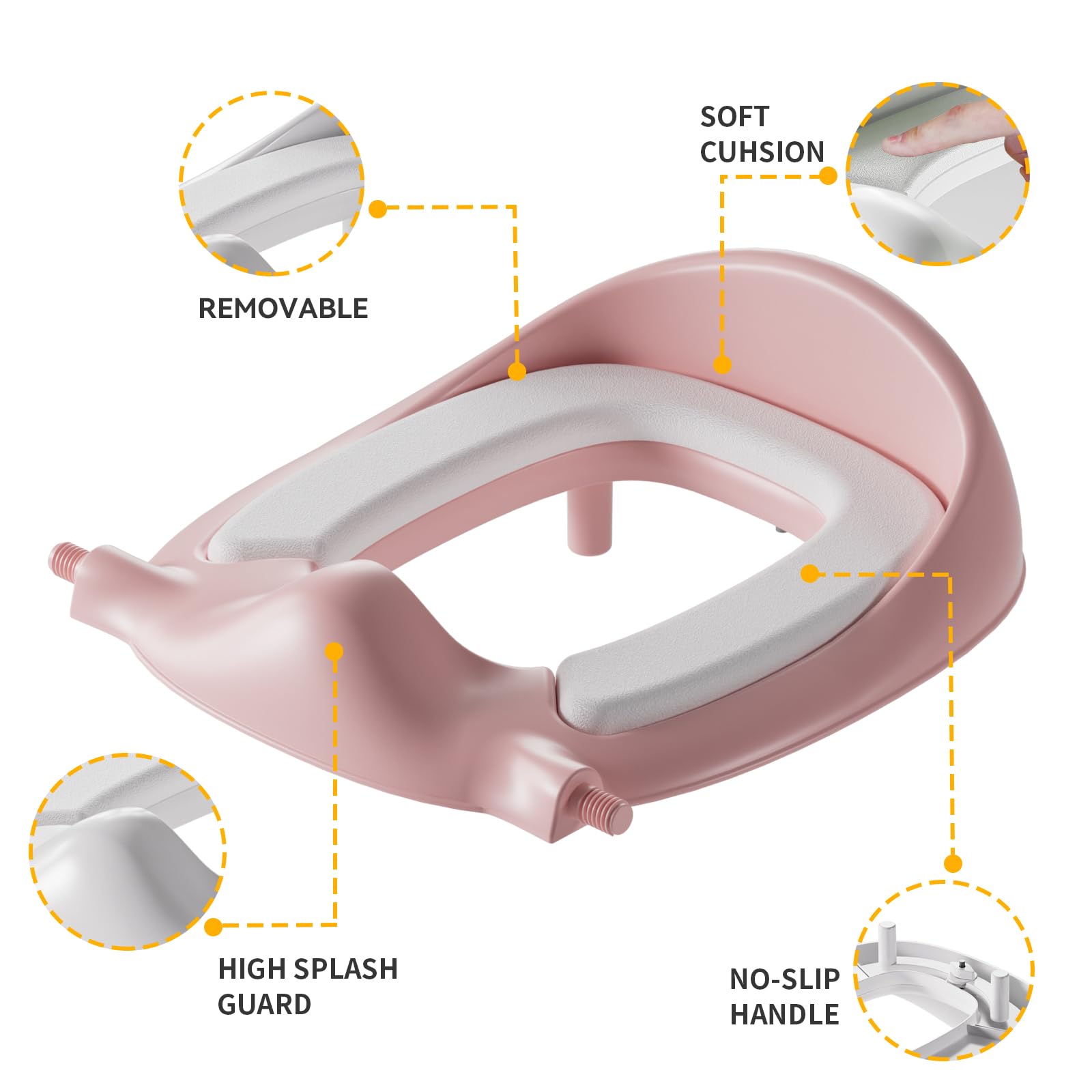 CheerKid splash guard helps contain mess during use.
