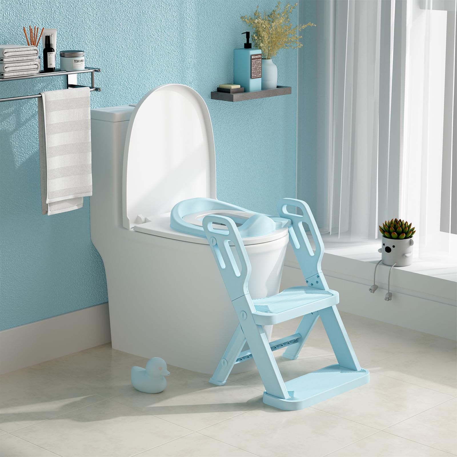 CheerKid toddler potty seat foldable base for compact storage and quick setup