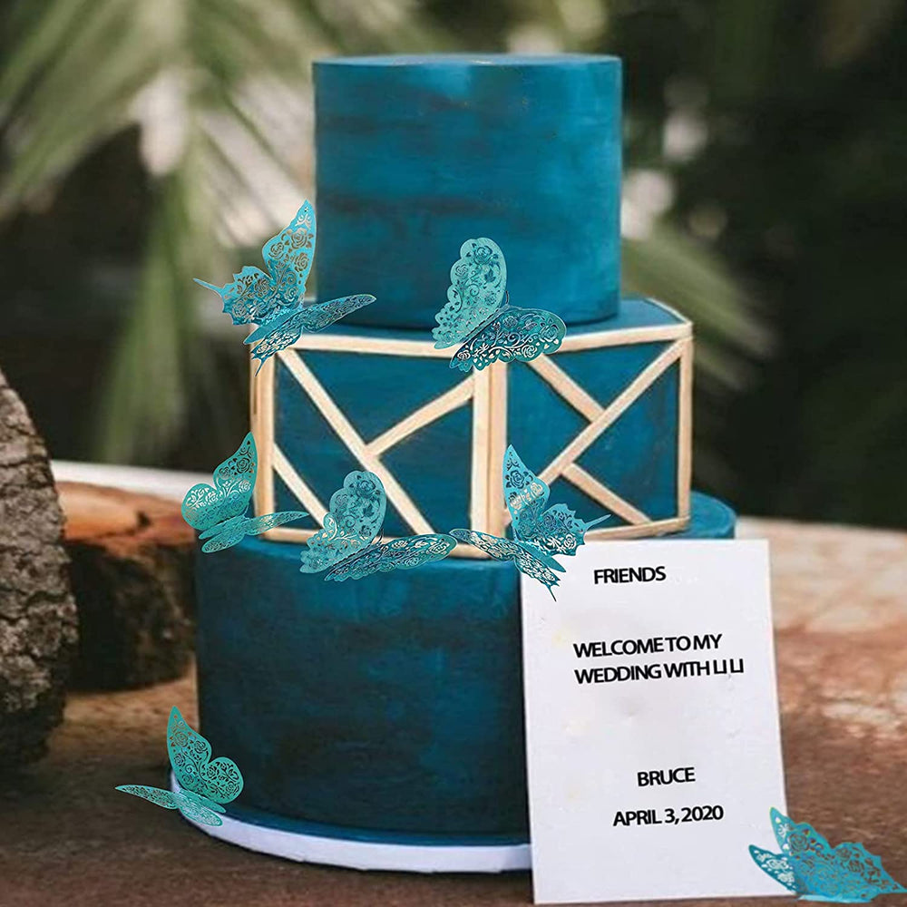 Cheerland teal butterflies for baby shower or birthday decor.