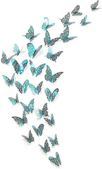 Cheerland 3D teal butterfly close-up wings show shimmer.