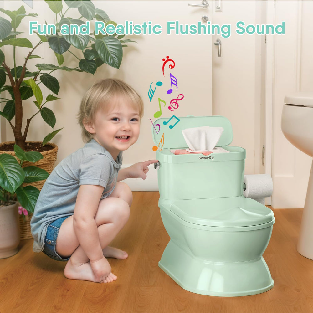 CheerTry 2-in-1 toddler potty anti-slip base on a bathroom floor