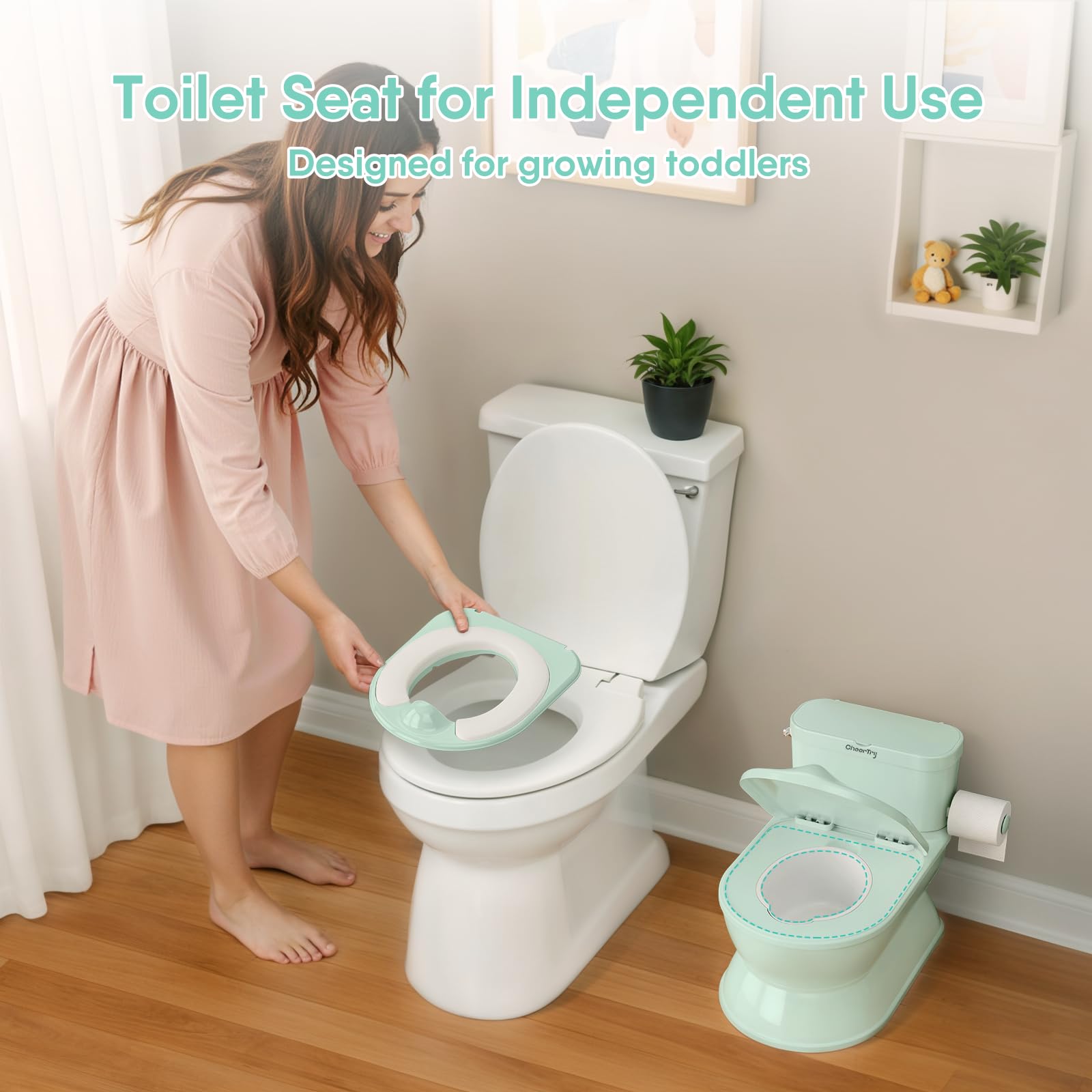 CheerTry 2-in-1 toddler potty with soft detachable seat