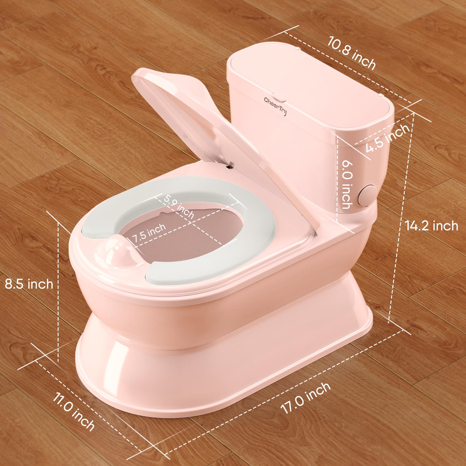 CheerTry 2-in-1 storage features include toilet paper holder and wipe box.