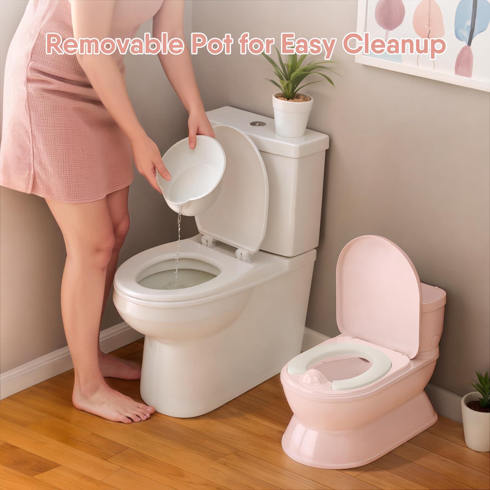 CheerTry 2-in-1 flushing sound demonstrates realistic cues to engage toddlers.