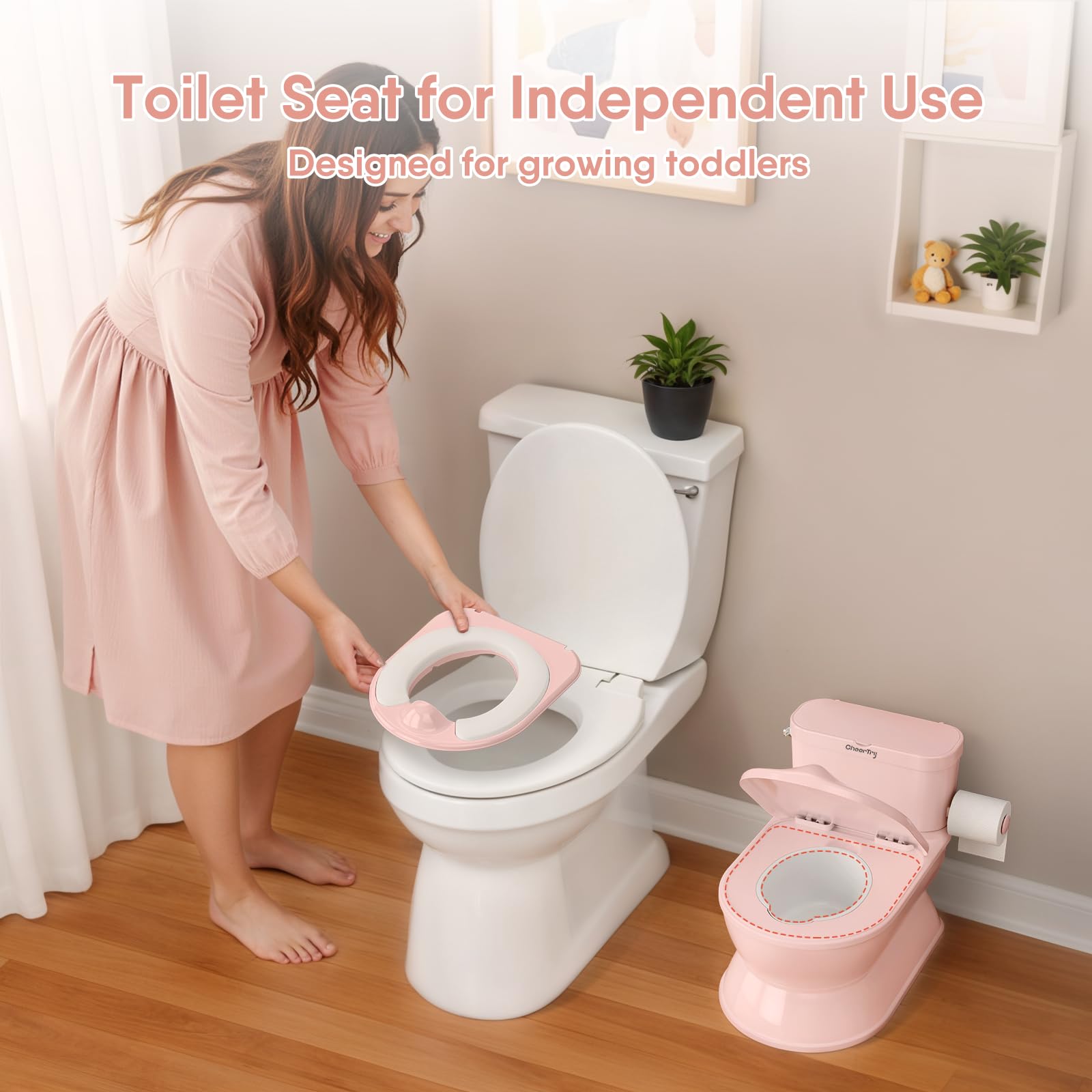 CheerTry 2-in-1 removable soft-seat offers comfort during training.
