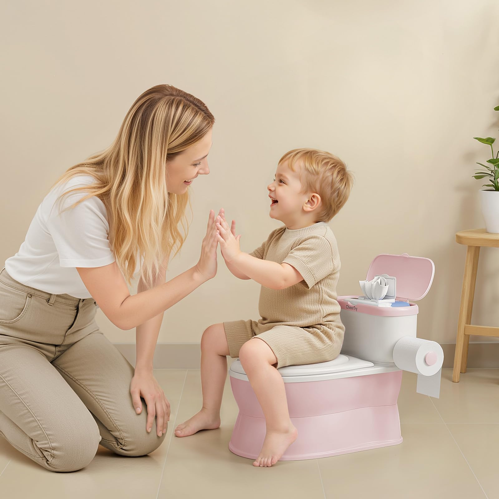 CheerTry on-the-go design supports travel-friendly potty training anywhere.