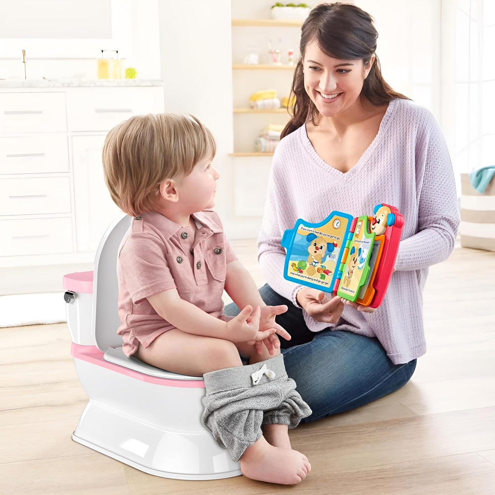 CheerTry pink potty showcases design-friendly color for toddler bathrooms and easier acceptance.