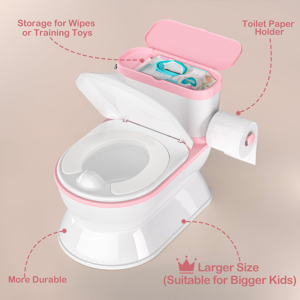 CheerTry potty anti-slip base helps keep little trainers steady.