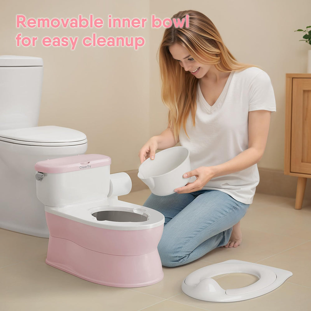 CheerTry side pullout toilet paper holder keeps supplies within reach.