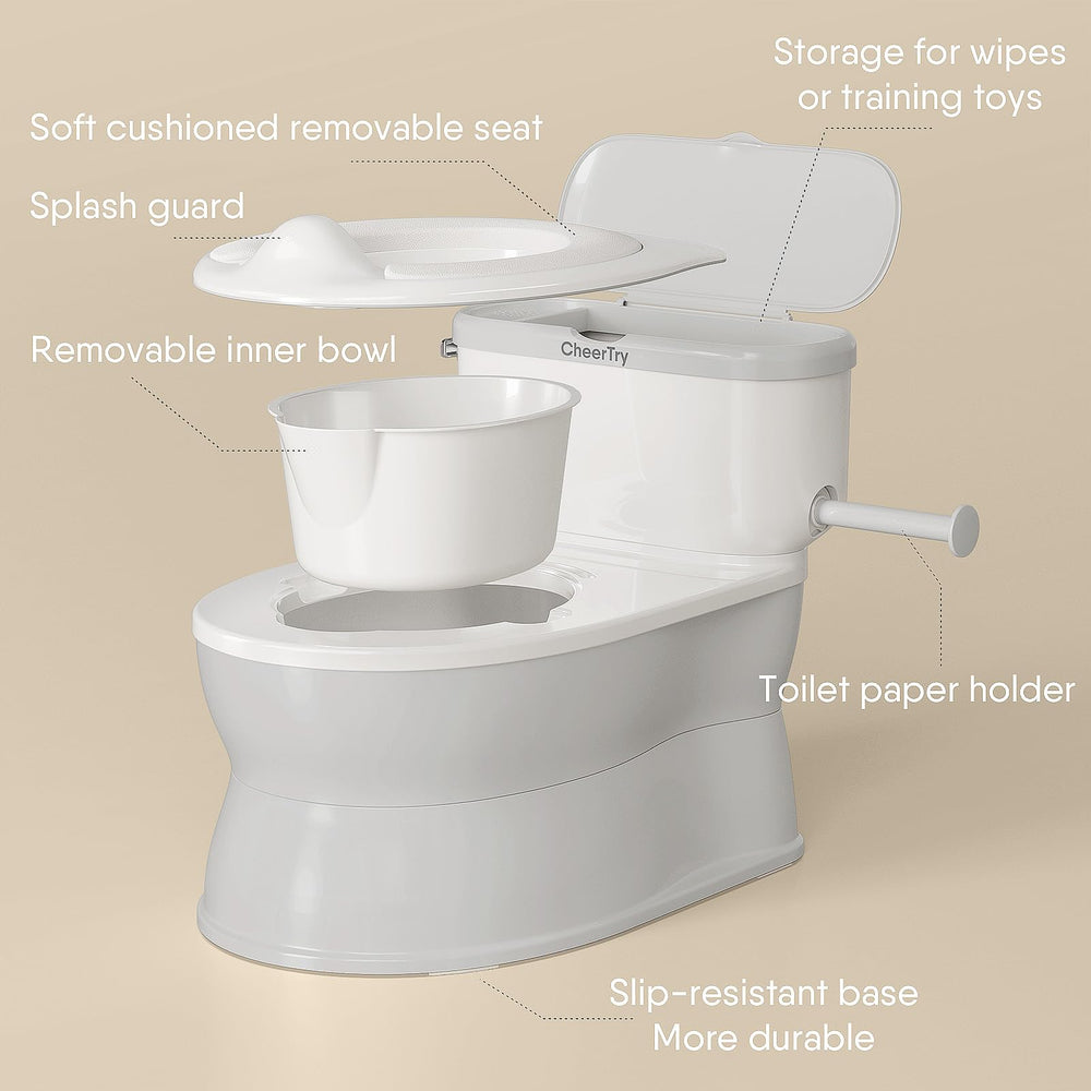 CheerTry potty side toilet-paper holder puts supplies within reach.