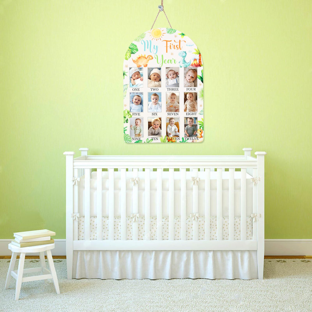 Cheerupp monthly frames with a playful dinosaur design for baby milestones.
