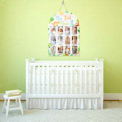 Cheerupp monthly frames with a playful dinosaur design for baby milestones.