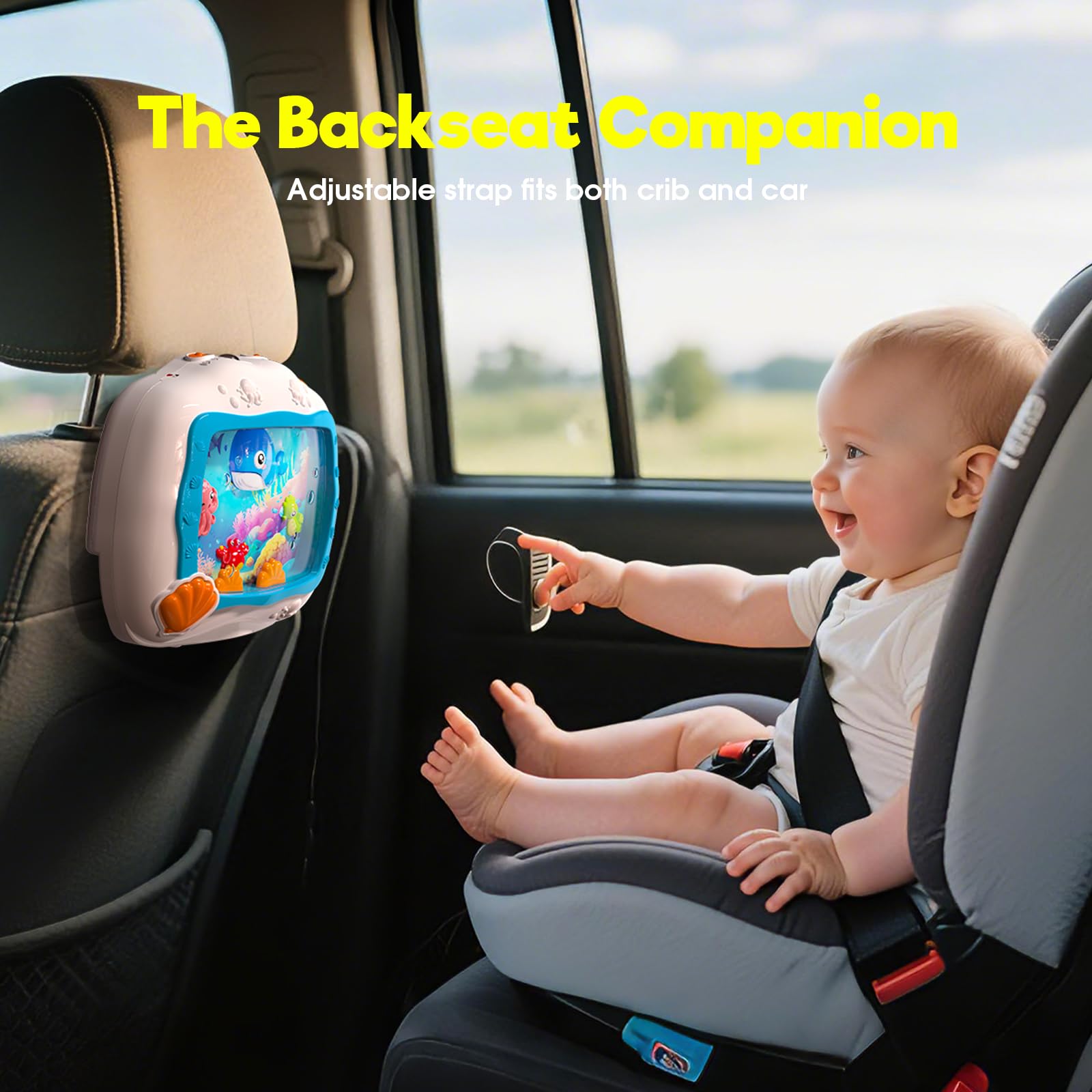 Cheffun Baby Aquarium Toy soothing lights auto-dim to support baby's sleep cycle