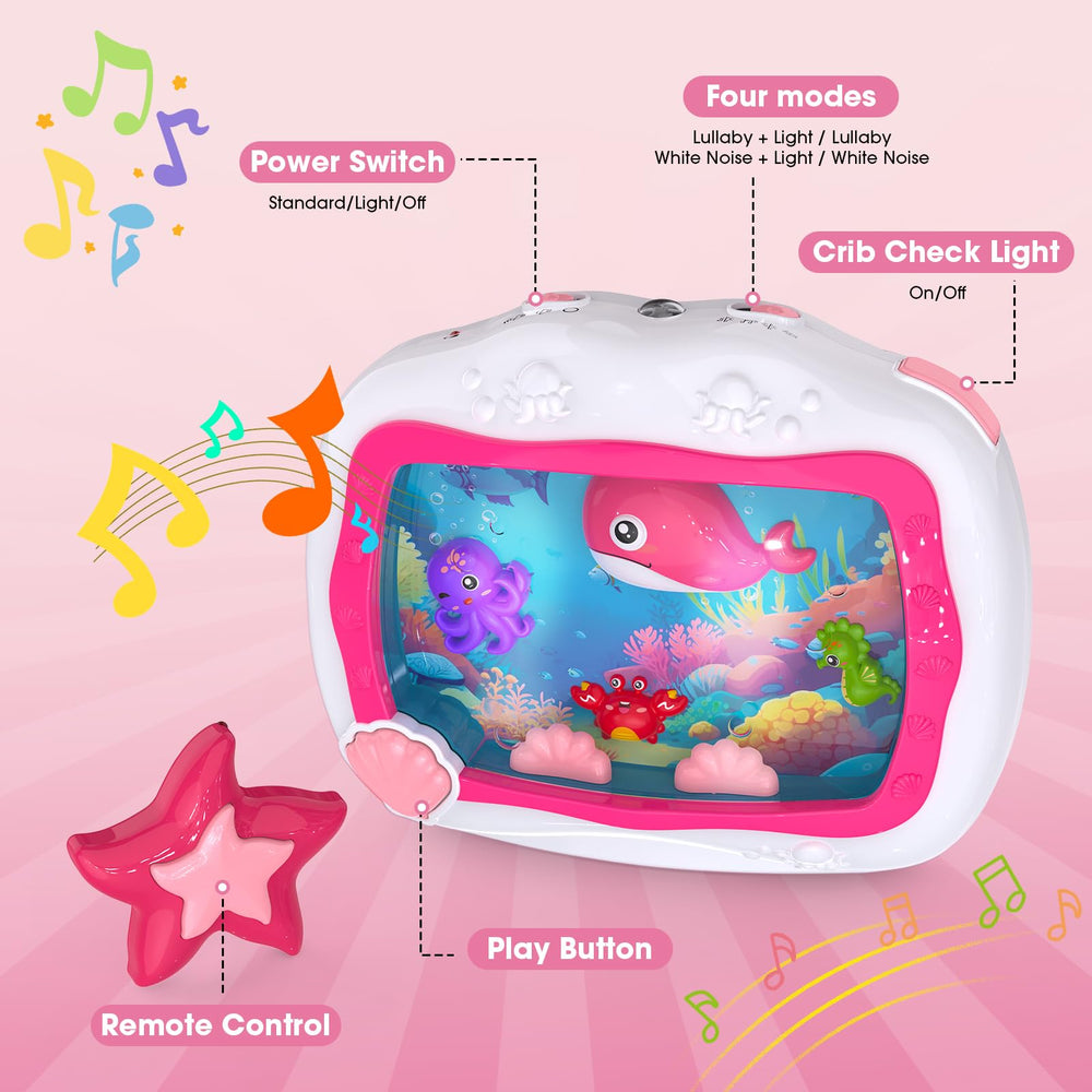 Cheffun Baby Aquarium Toy autodimming light supports peaceful naptime transitions.