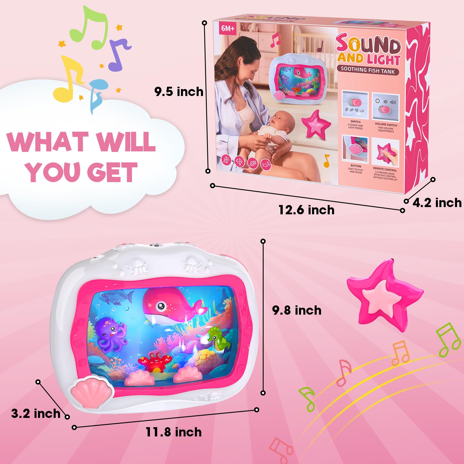 Cheffun Baby Aquarium Toy travel-friendly strap for comfort on the go.