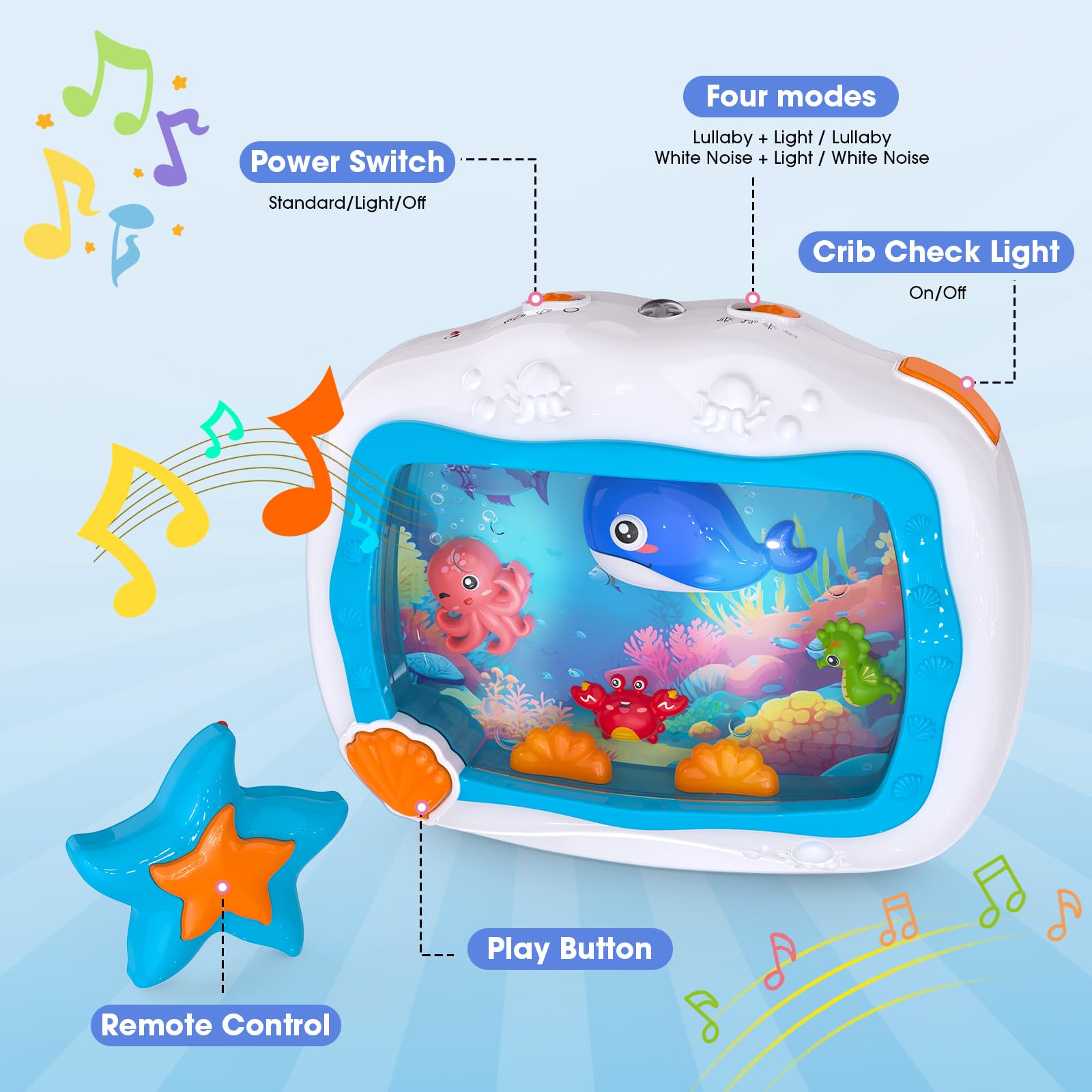Cheffun Baby Aquarium Toy visual-tracking-patterns encourage eye movement and focus