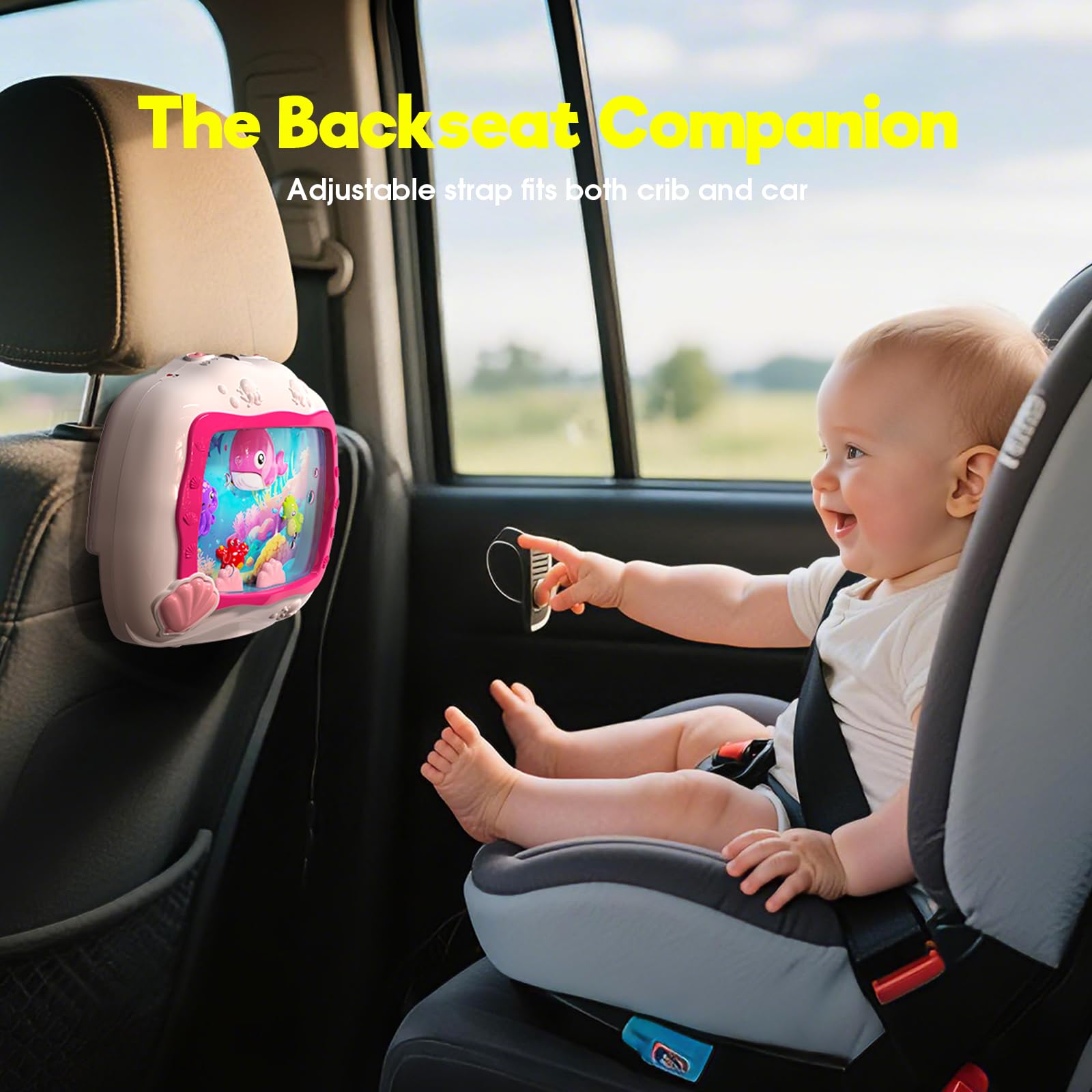 Cheffun Baby Aquarium Toy visual-tracking patterns encourage focused eye movement.