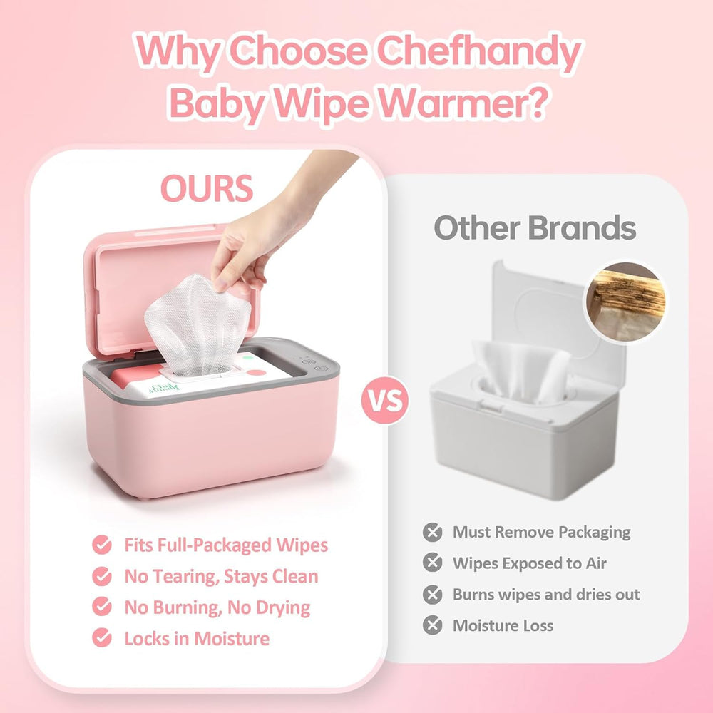 Chefhandy 2-in-1 design combines warmer and dispenser for convenience.