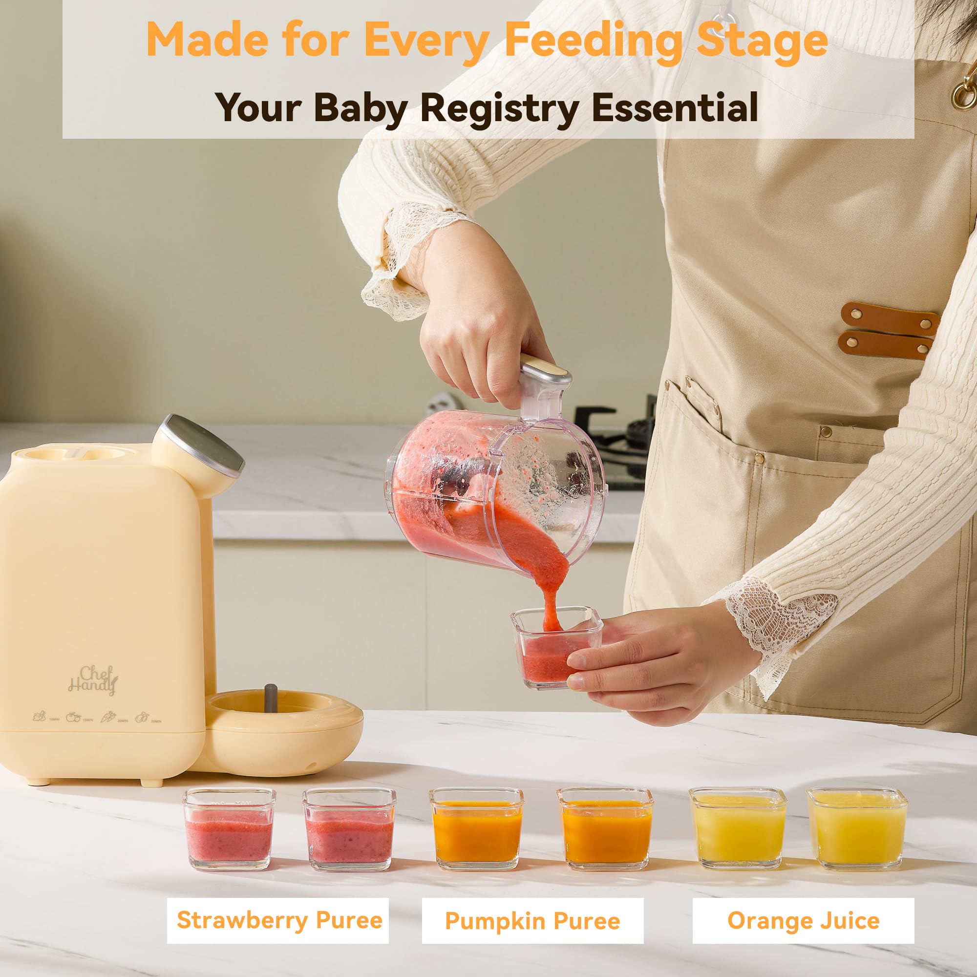 Chefhandy easy-clean design simplifies post-meal cleanup.