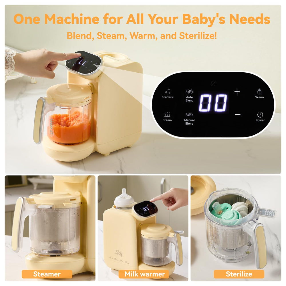 Chefhandy auto-blend puree maker enables smooth textures with minimal effort.