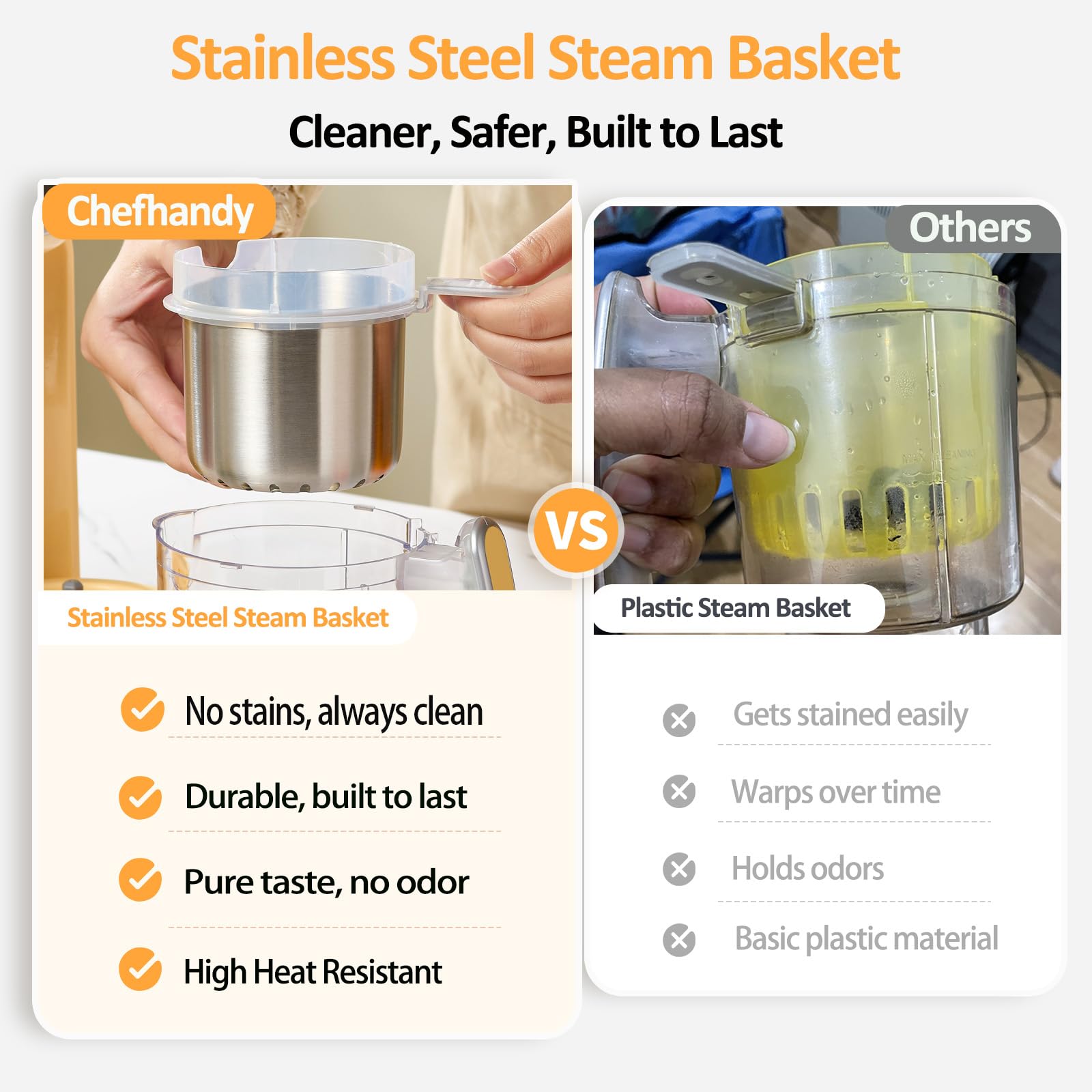 Chefhandy manual blend mode provides customizable textures during meals.