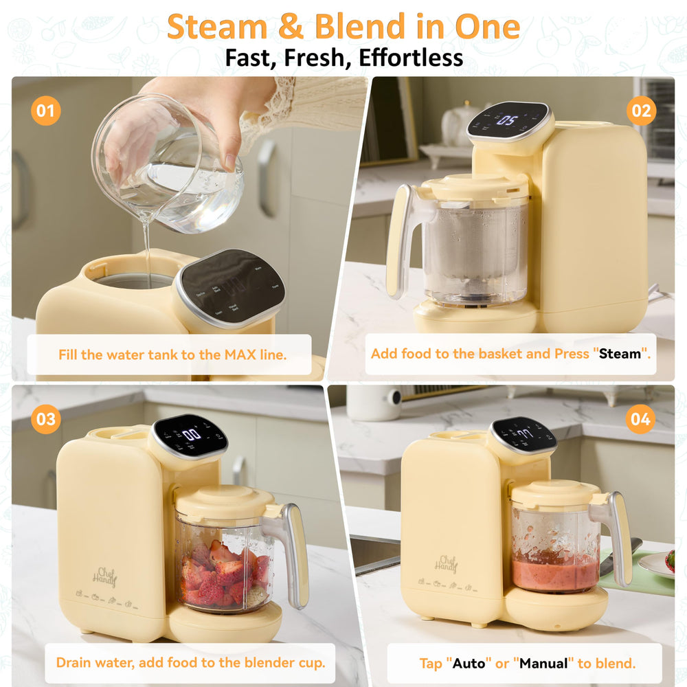 Chefhandy sterilizer function keeps bottles and gear hygienic.