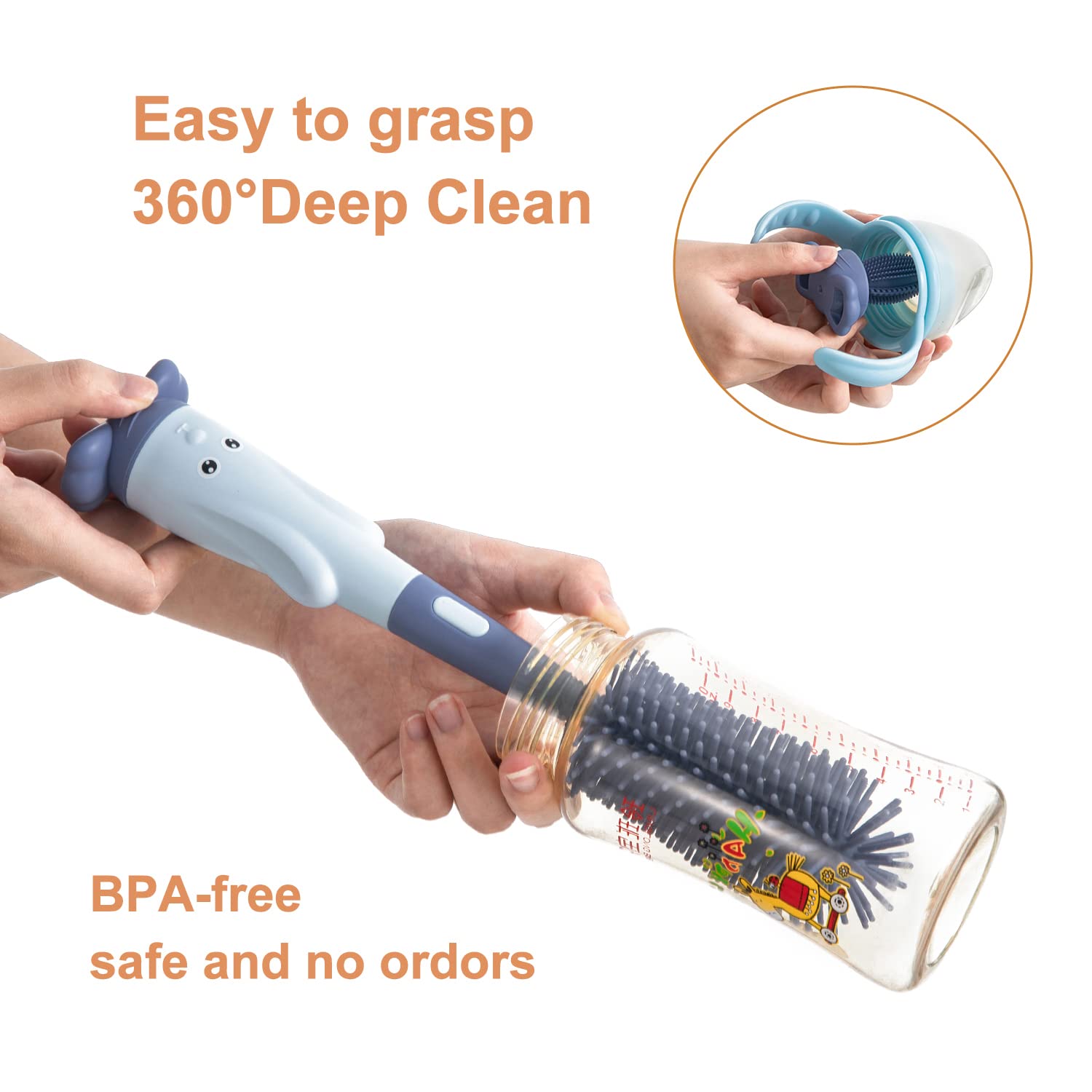 Chemimoso BPA-free 360 deep clean kit for bottles and cups.