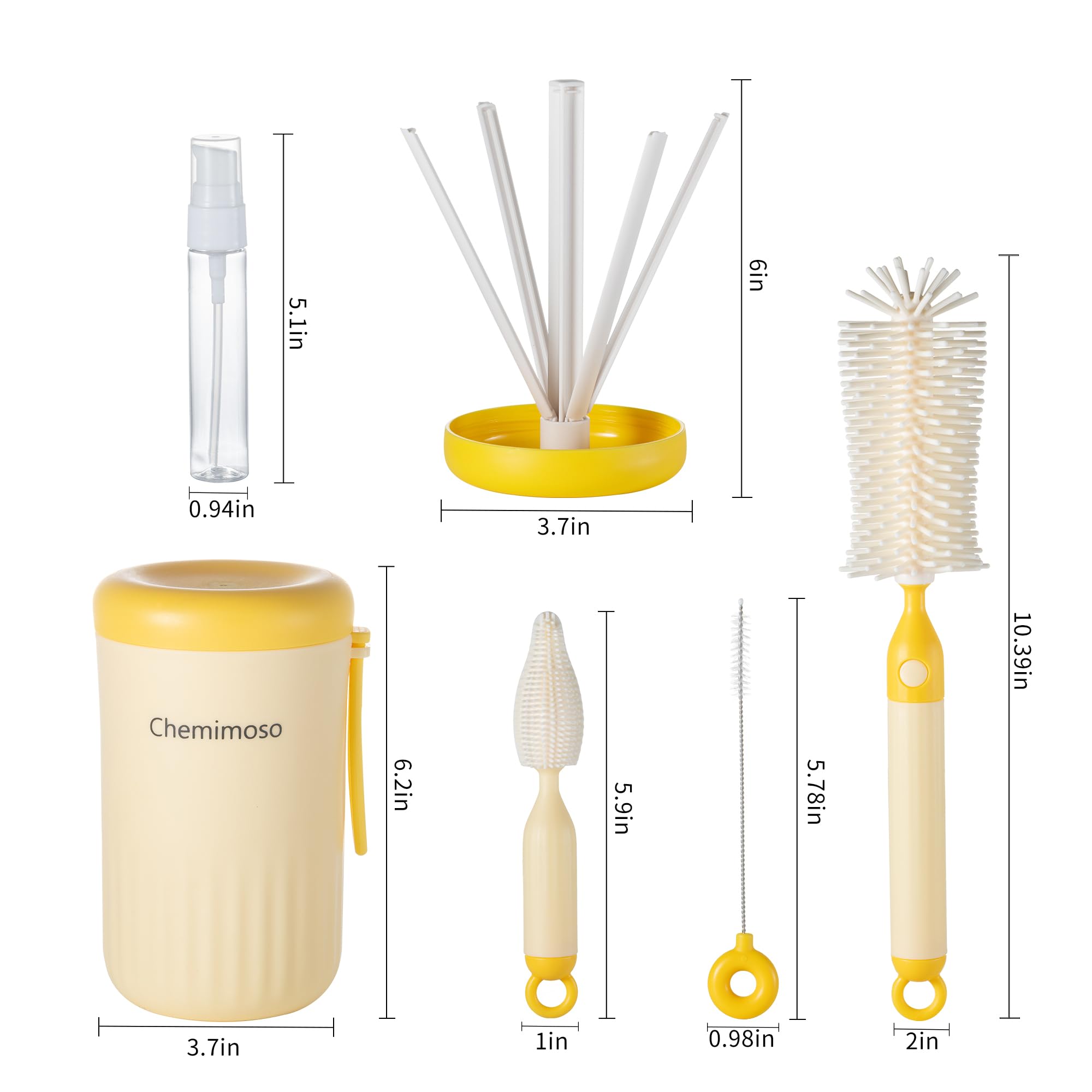 Chemimoso cleaning-agent bottle for easy dispensing during quick cleanups.